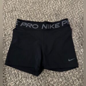 Black on black Nike Pro Shorts